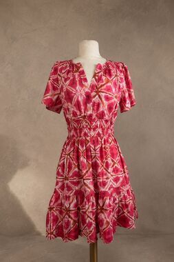 Pink Tie Dye Somerset Mini Dress Size Large